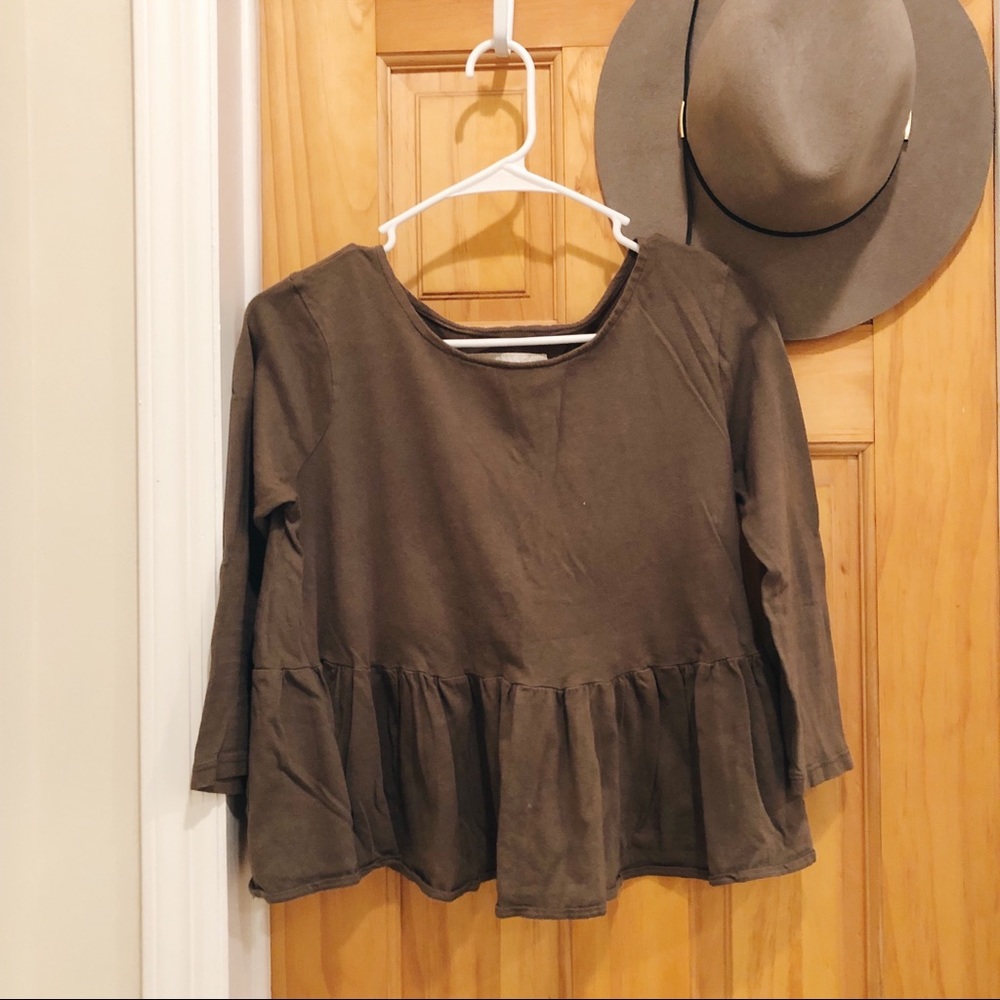 Free People Airy 3/4 Sleeve Top